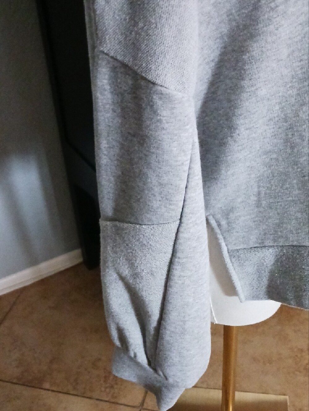 Belldini Light Gray Grommet-Front Pullover Hoodie - Picture 6 of 15